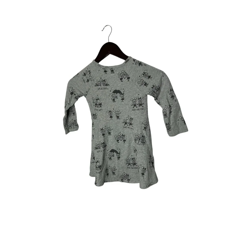 BABY GAP / DISNEY  Gray Minnie & Mickey Mouse Skater  Dress Size‎ 4T 4 years